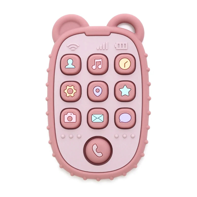 Silicone Baby Phone Teether – Mobile Phone Sensory Teething Toy