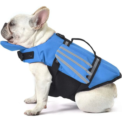 Adjustable Dog Life Jacket with Chin Float & Rescue Handle