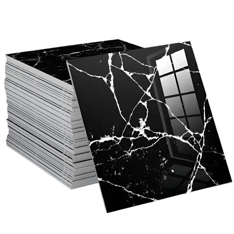 PVC Self-Adhesive Marble Waterproof Floor Tiles (available in 10 designs)
