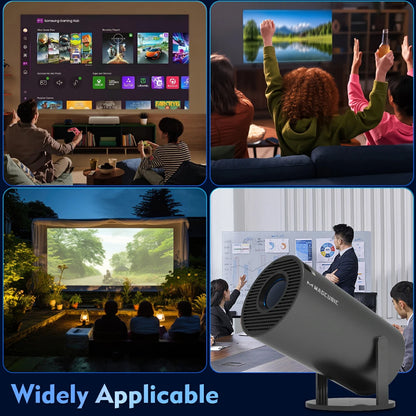 MAGCUBIC HY300 PRO Smart Projector – Android 14 WiFi 6 Bluetooth Home Cinema Projector