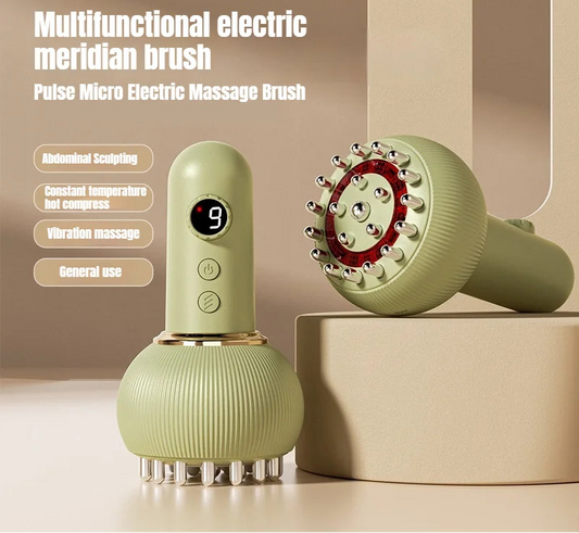 Electric Meridian Massage Brush – Rechargeable Body Scraping & Relaxation Massager