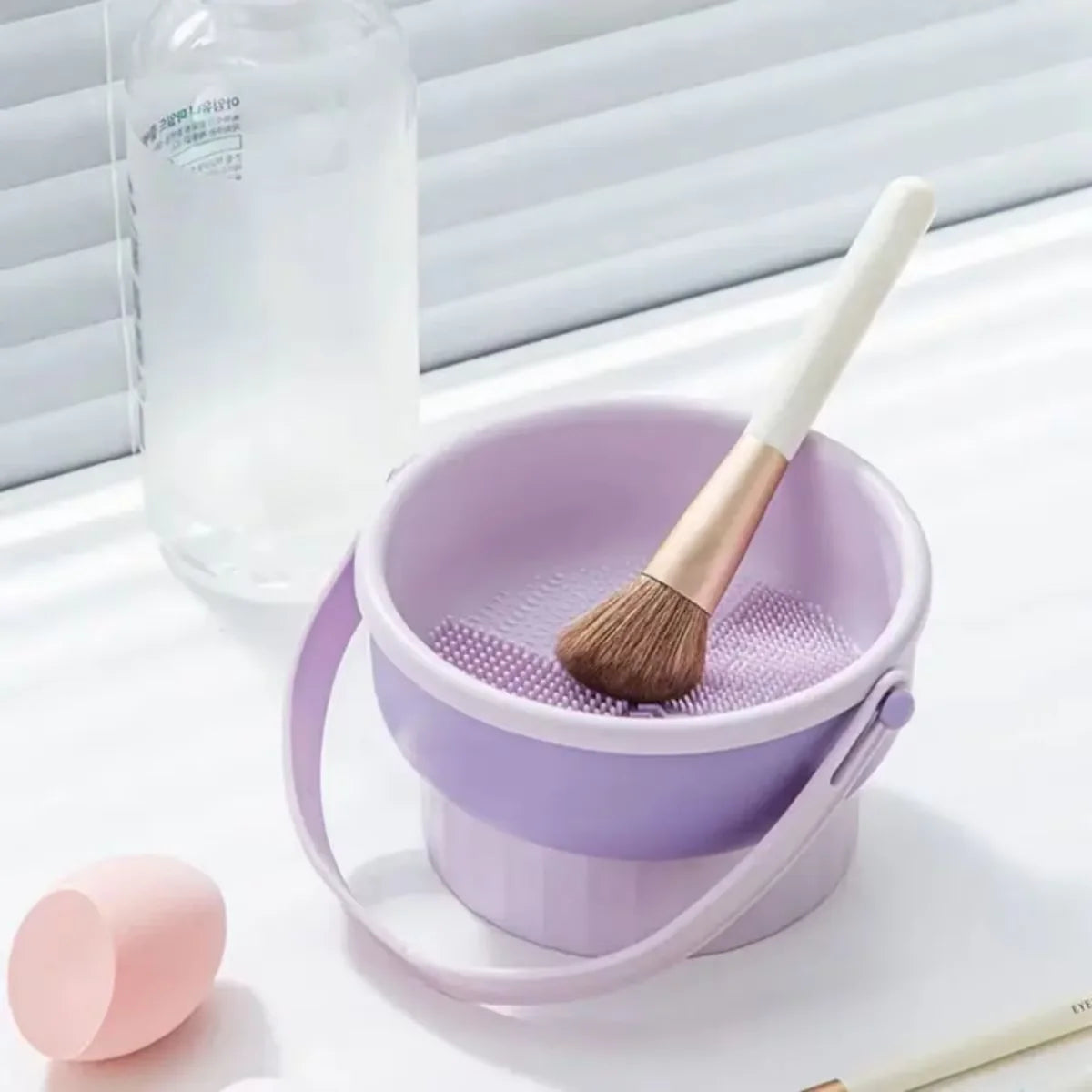 QuickClean Silicone Makeup Brush Cleaner Bowl – Deep Cleaning Scrubber for Makeup Brushes