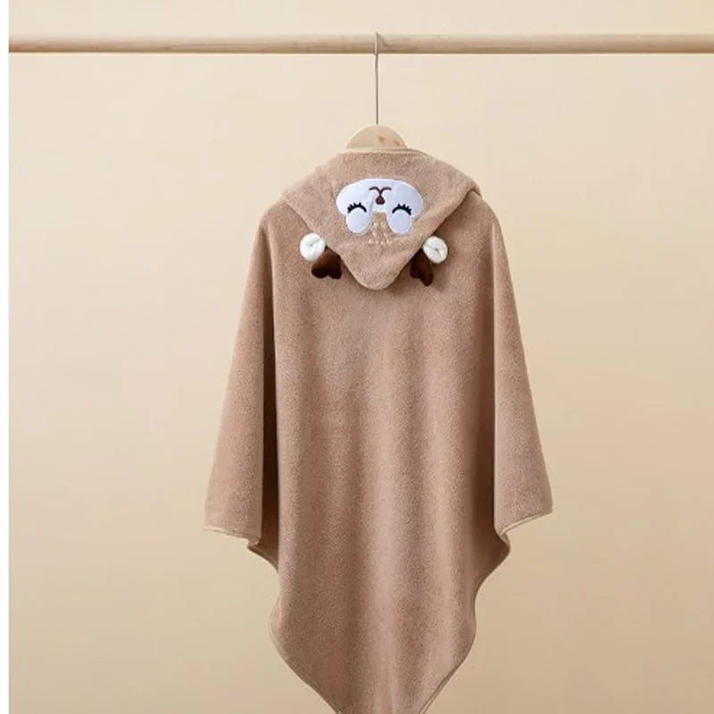 Baby Hooded Bath Towel – Cartoon Cape Bath Wrap for Newborns & Toddlers