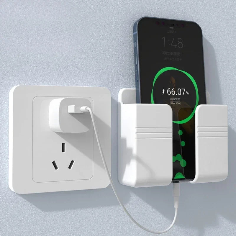 Wall Mounted Phone Holder with Charging Slot