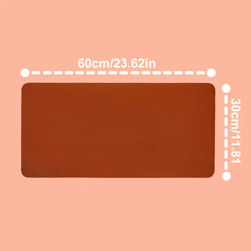 PU Leather Desk Mat – Waterproof Office Desk Protector & Large Mouse Pad (60 × 30cm)