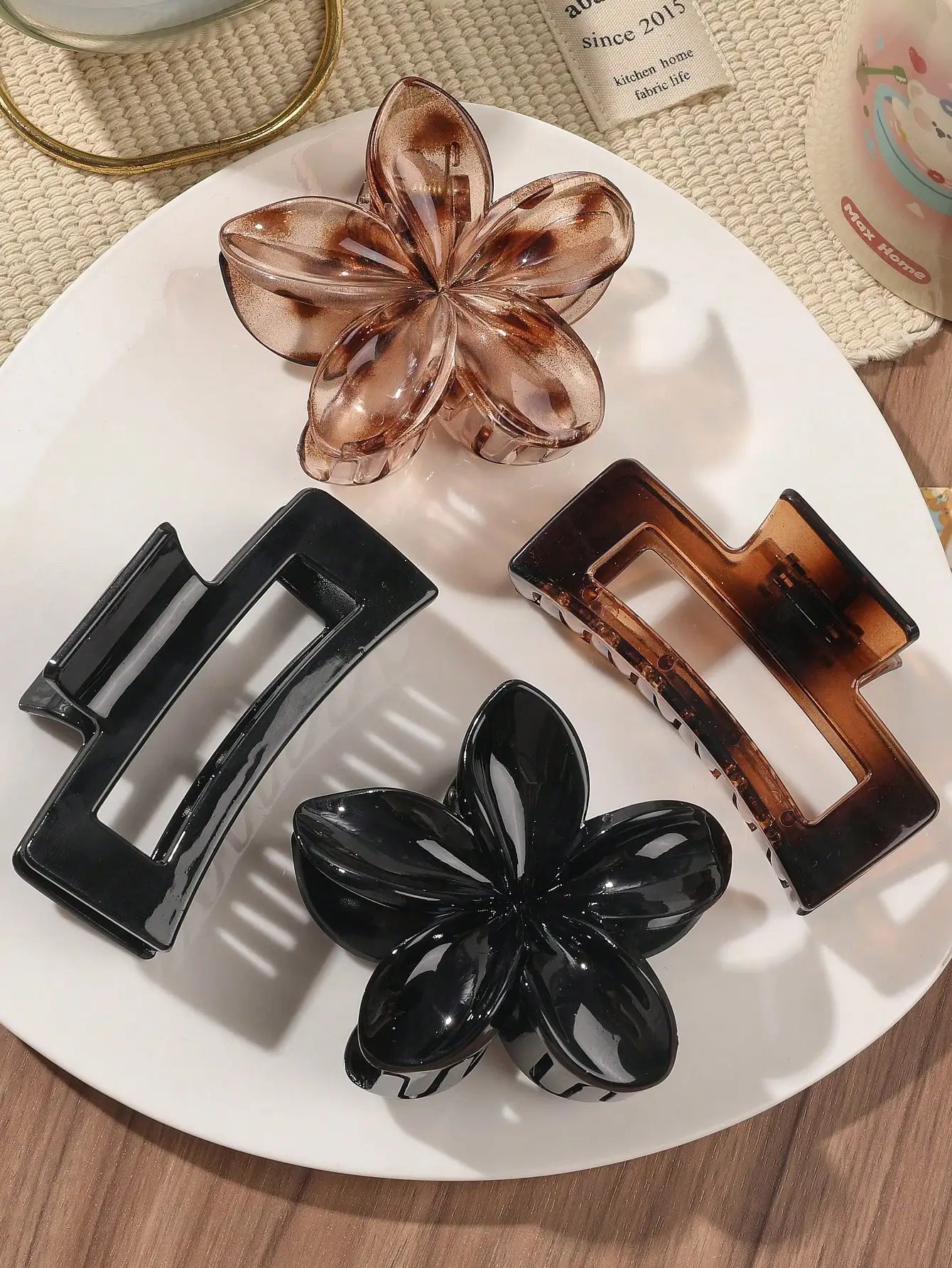 4-Piece Bow Hair Claw Clip Set