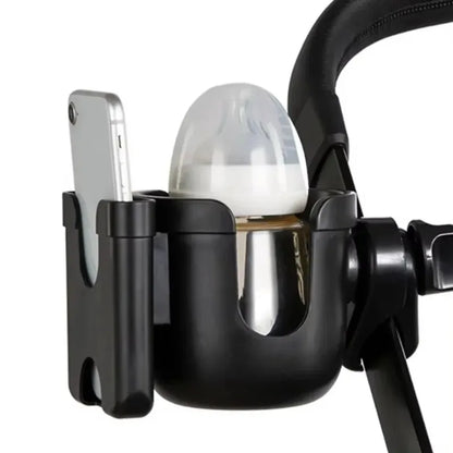 Stroller Cup Holder with Phone Holder – Anti-Slip Pram Accessory