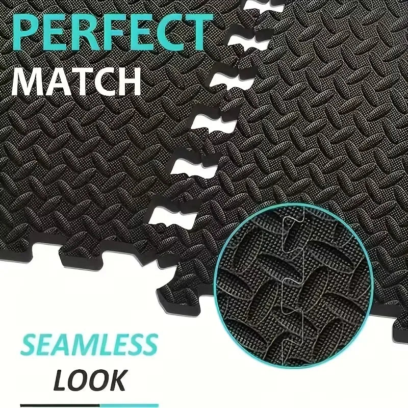 16-Piece EVA Interlocking Gym Floor Mats – 30 × 30cm Non-Slip Exercise & Equipment Protection Tiles