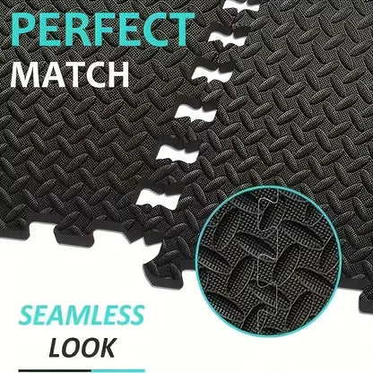 16-Piece EVA Interlocking Gym Floor Mats – 30 × 30cm Non-Slip Exercise & Equipment Protection Tiles