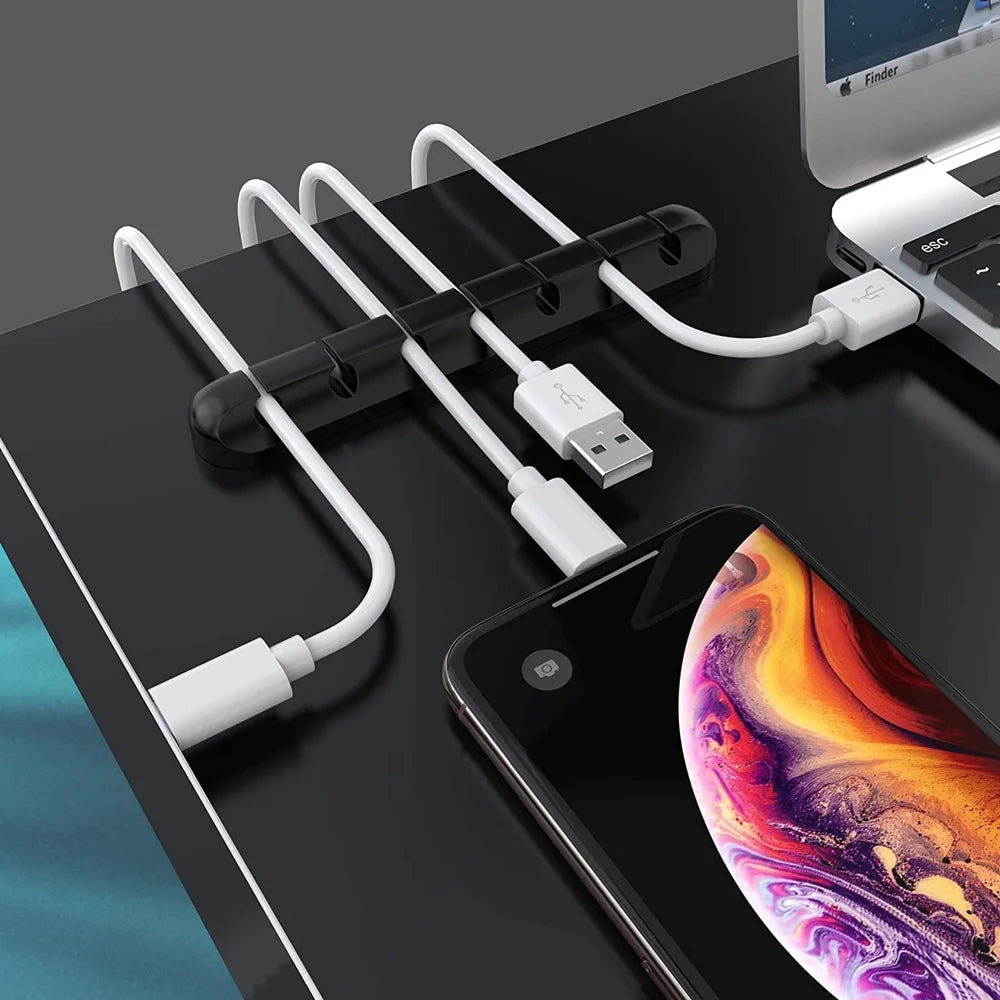 Adhesive Cable Clips – Self-Adhesive Cord Organisers for Desk, Charging & Home Office