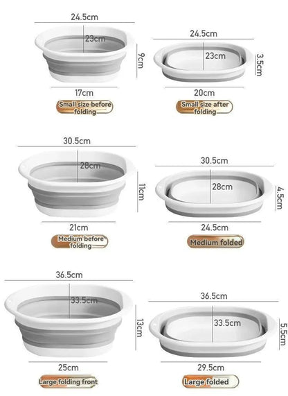Collapsible Foot Soak Basin – Foldable Pedicure & Multi-Purpose Wash Tub