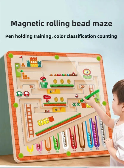 Magnetic Colour & Number Maze – Montessori-Style Counting & Matching Toy