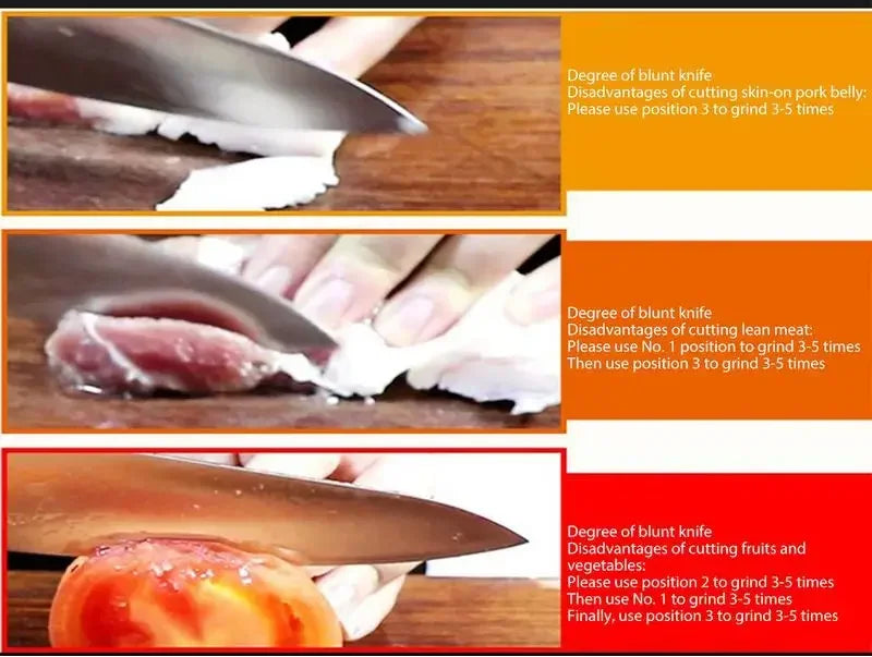 Multi-Function Knife Sharpener – Non-Slip Kitchen Sharpening Tool