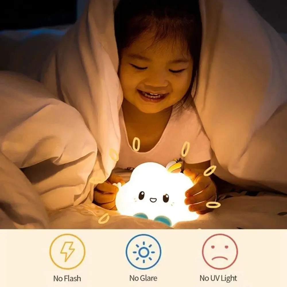 Cute Cloud Night Light – Portable LED Bedside Lamp for Kids & Nurseries