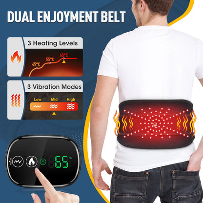 Heating Waist Massage Belt – Infrared Lumbar Support & Hot Compress Brace