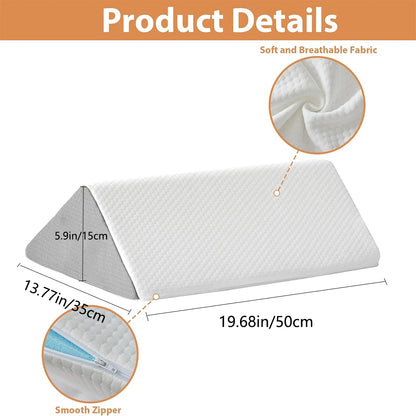 Memory Foam Positioning Wedge Pillow – Body Support Cushion for Sleeping, Leg, Knee & Back Comfort