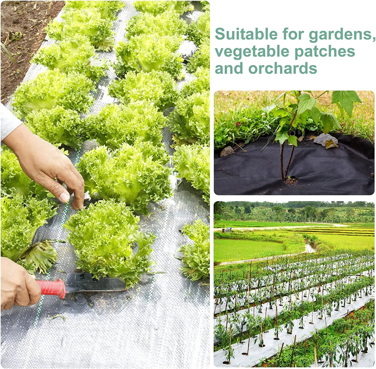 Heavy-Duty Woven Weed Mat – Non-Slip Garden Ground Cover & Weed Barrier Fabric