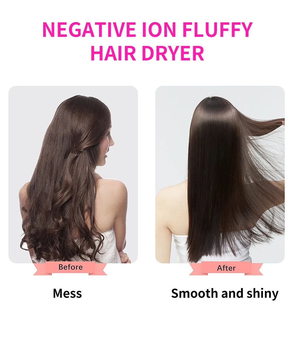 3-in-1 Hot Air Hair Dryer Brush – Ionic Blow Dryer, Straightener & Styling Comb