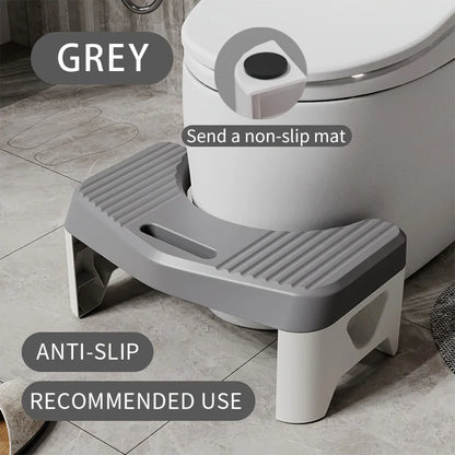 Ergonomic Toilet Stool – Anti-Slip Bathroom Squatting Footrest