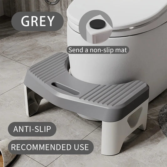 Ergonomic Toilet Stool – Anti-Slip Bathroom Squatting Footrest