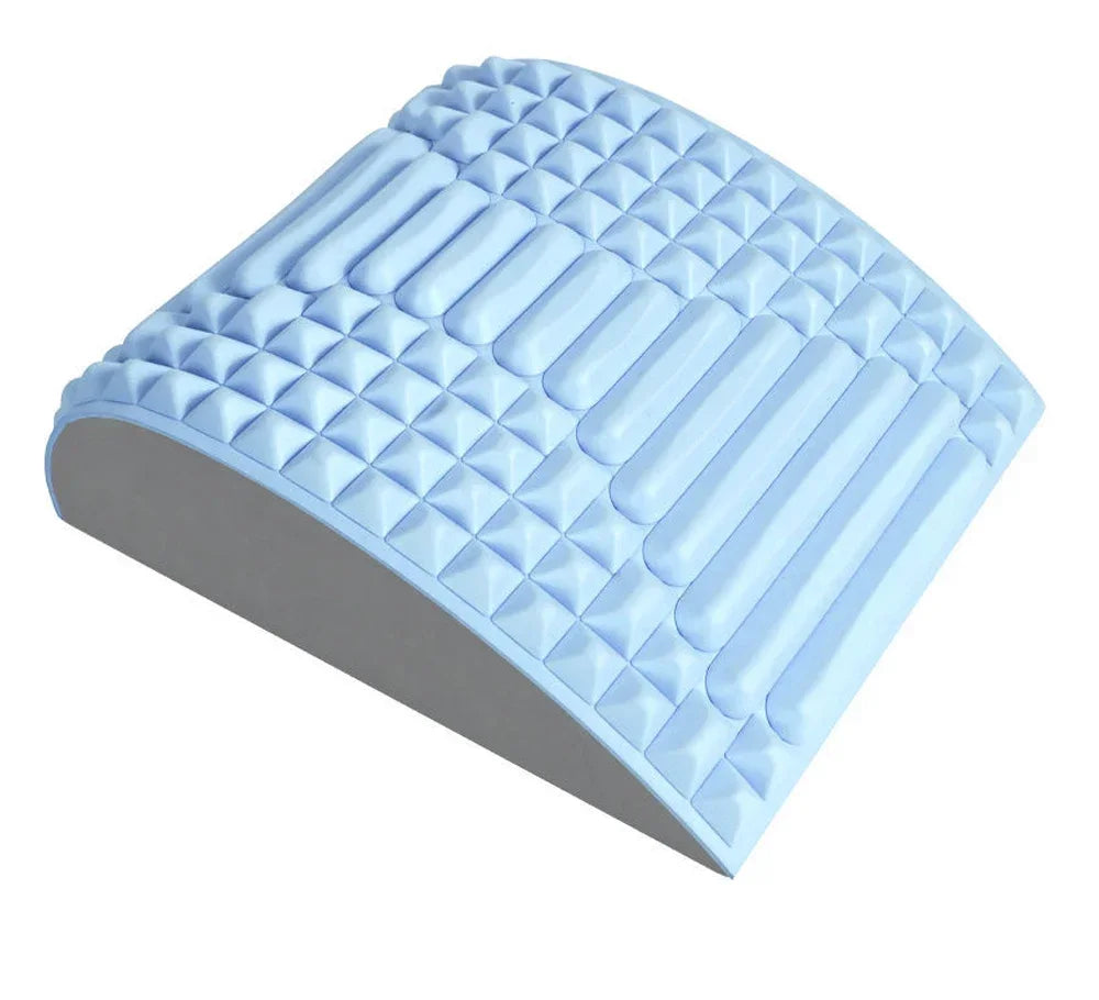 Contoured Lumbar Support & Back Stretching Cushion – Textured Waist Support Pillow