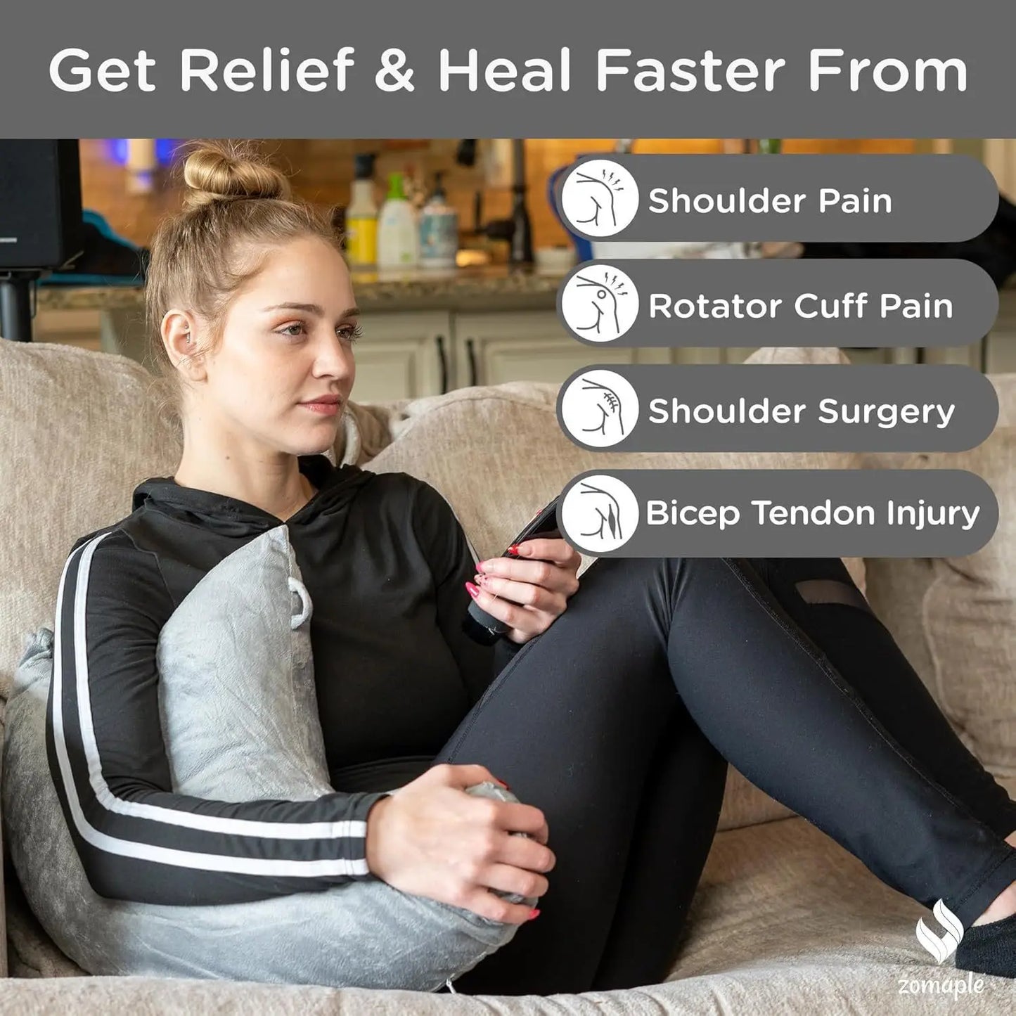 Rotator Cuff & Shoulder Support Pillow – Side Sleeping Arm Cushion for Recovery & Comfort