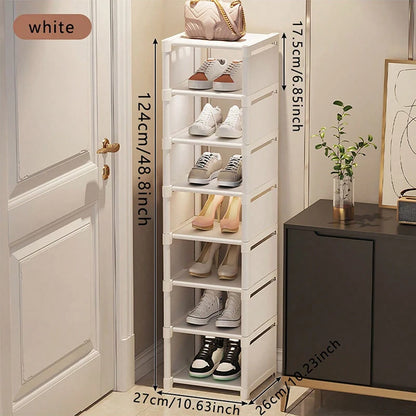 Slim Multi-Layer Shoe Rack – Space-Saving Narrow Shoe Storage Cabinet