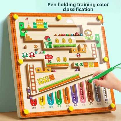 Magnetic Colour & Number Maze – Montessori-Style Counting & Matching Toy