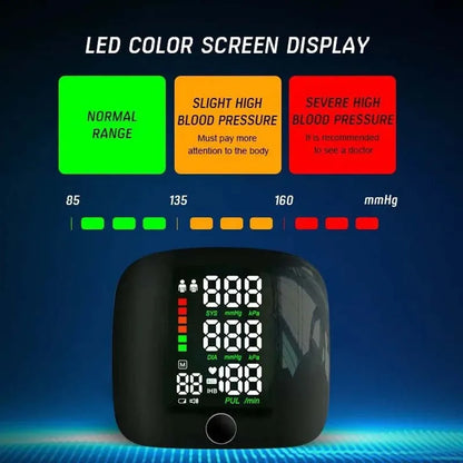 Rechargeable Wrist Blood Pressure Monitor – Digital BP & Voice Display