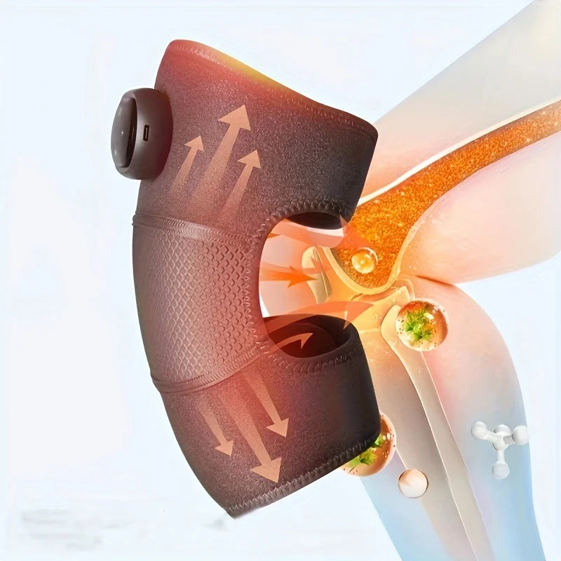 3-in-1 Heated Knee Massager – Adjustable Heat & Vibration Wrap for Knees, Shoulders & Elbows