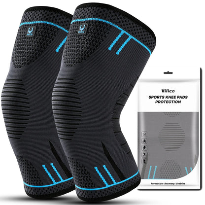 Compression Knee Support Sleeve – Breathable Knee Brace with Spring Stabilisers