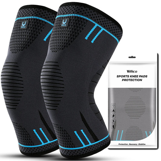 Compression Knee Support Sleeve – Breathable Knee Brace with Spring Stabilisers