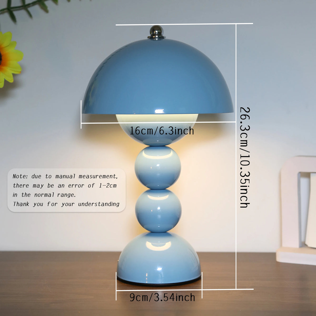 Retro Mushroom Touch Table Lamp – Dimmable Decorative Bedside & Desk Light