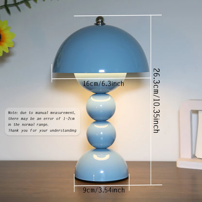 Retro Mushroom Touch Table Lamp – Dimmable Decorative Bedside & Desk Light