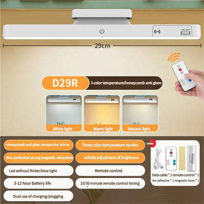 Rechargeable Magnetic LED Desk Lamp – Touch Control Night Light