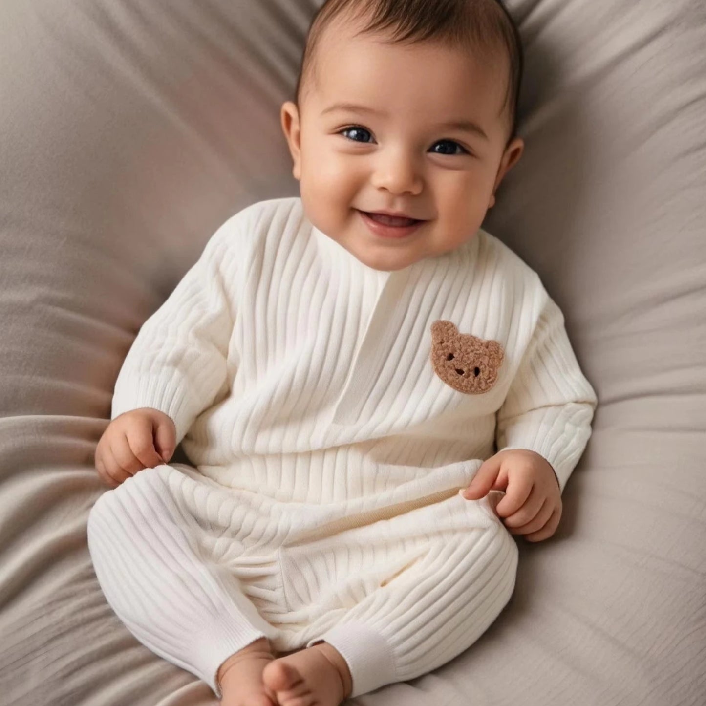 100% Cotton Baby Romper – Long Sleeve Bodysuit for Newborns (0–24 Months)