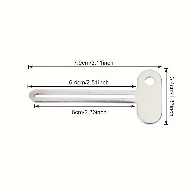 Stainless Steel Toothpaste Tube Squeezer – Rotating Dispenser for Creams, Cosmetics & Paint