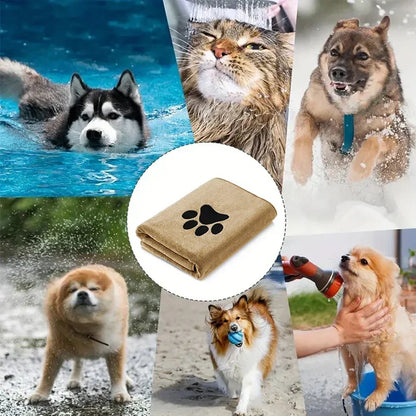 Quick Dry Pet Towel – Soft Microfibre Dog & Cat Bath Towel