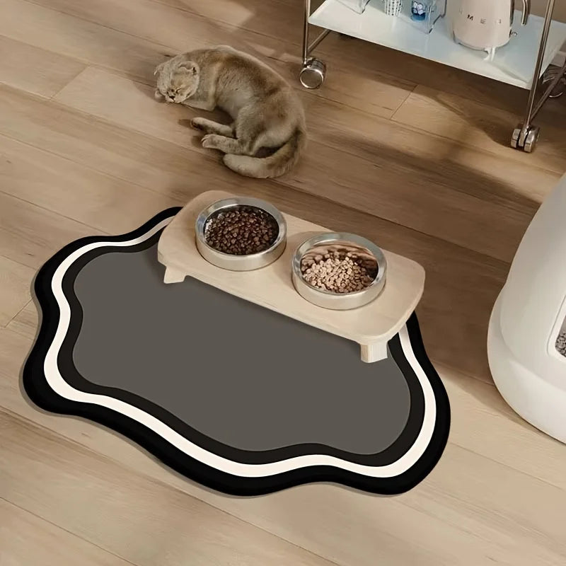 Absorbent Pet Feeding Mat – Quick-Dry Non-Slip Food & Water Bowl Placemat for Cats & Dogs – 30 × 40cm