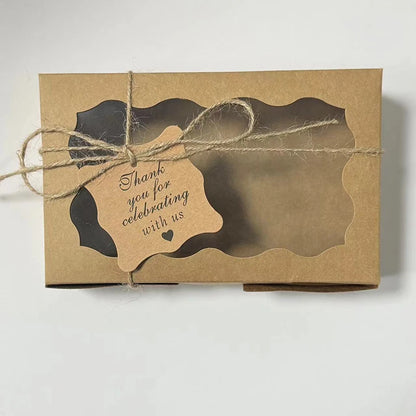 Kraft Paper Gift Boxes with Window – Cake, Candy & Treat Packaging Boxes