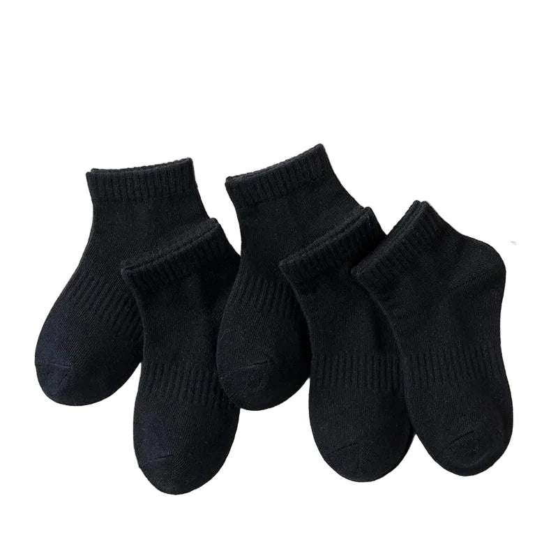 5 Pairs of Cotton Socks – For Boys & Girls (1–12 Years)