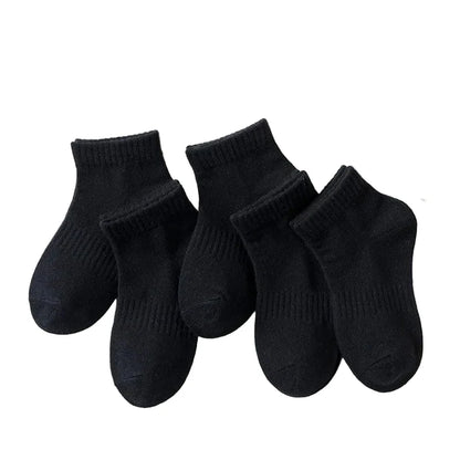 5 Pairs of Cotton Socks – For Boys & Girls (1–12 Years)