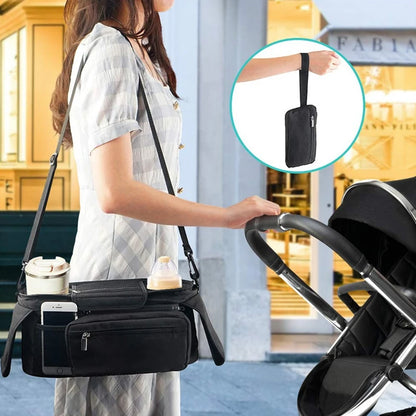 Universal Stroller Organiser Bag – Insulated Cup Holders & Storage