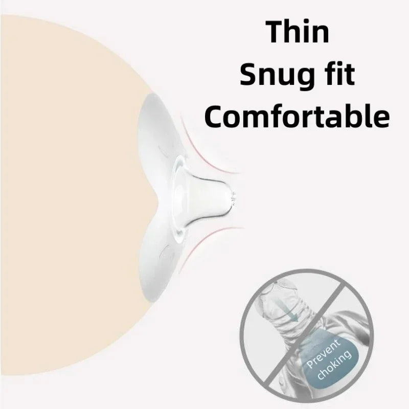 2-Pack Silicone Nipple Shields – Soft Breastfeeding Nipple Protectors with Storage Case