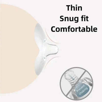 2-Pack Silicone Nipple Shields – Soft Breastfeeding Nipple Protectors with Storage Case
