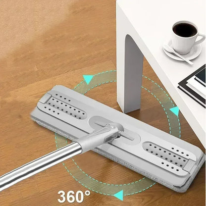 Self-Washing Flat Mop & Bucket Set – Hands-Free Microfiber Floor Cleaning System