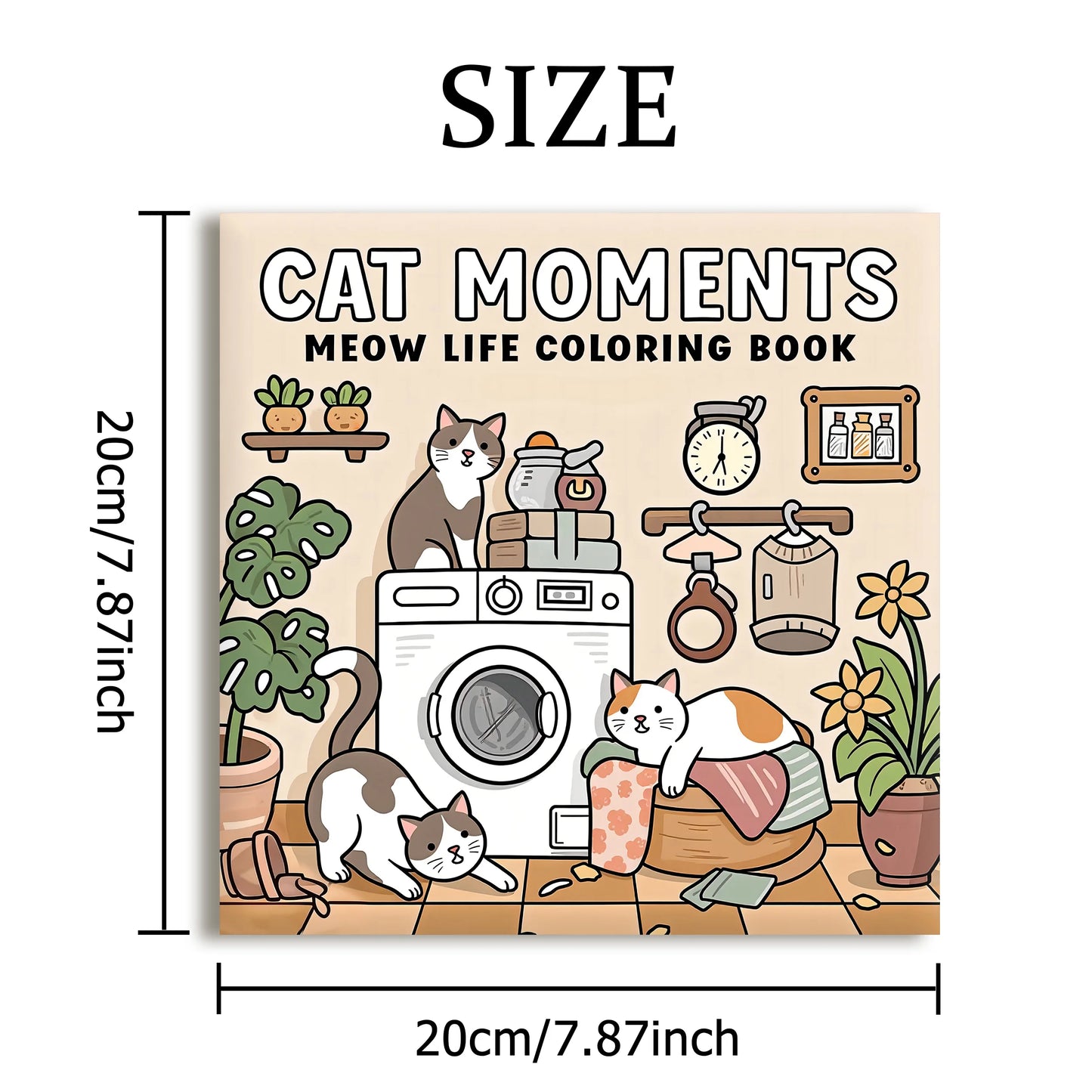 Cat Moments Adult Colouring Book – Relaxing Cat-Themed Colouring Book