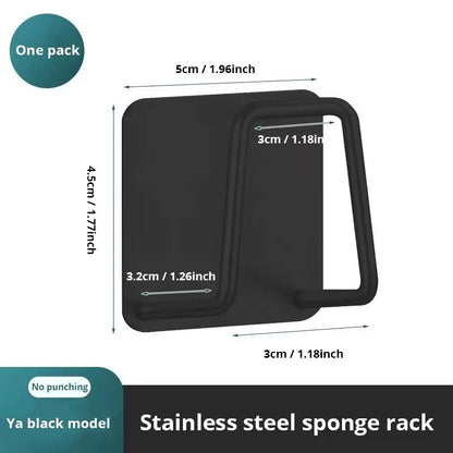 Stainless Steel Sink Sponge Holder – Suction Cup Kitchen Organiser