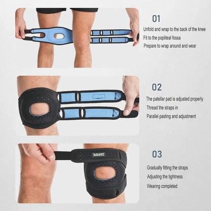 Adjustable Patella Knee Strap with Gel Pad – Knee Support for Exercise & Everyday Comfort