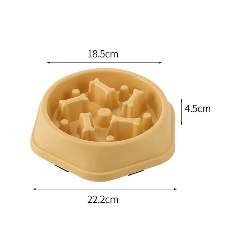 Slow Feeder Dog Bowl – Anti-Gulping Puzzle Feeding Bowl